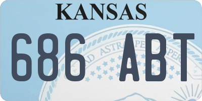 KS license plate 686ABT