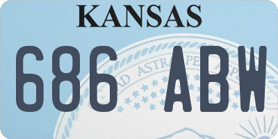 KS license plate 686ABW