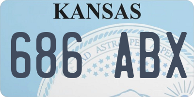 KS license plate 686ABX