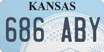 KS license plate 686ABY
