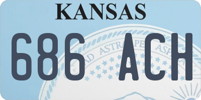 KS license plate 686ACH
