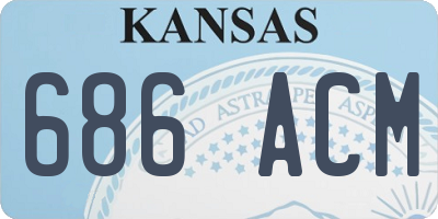 KS license plate 686ACM