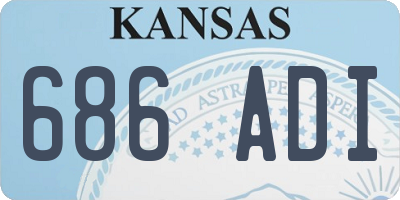 KS license plate 686ADI