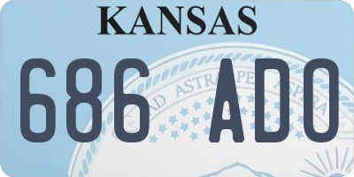 KS license plate 686ADO