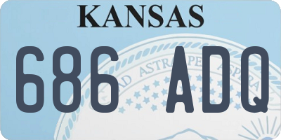 KS license plate 686ADQ