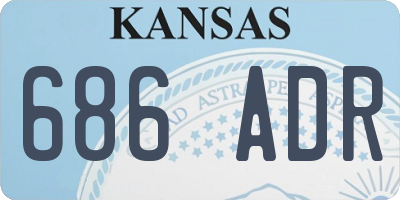 KS license plate 686ADR
