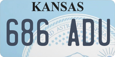 KS license plate 686ADU