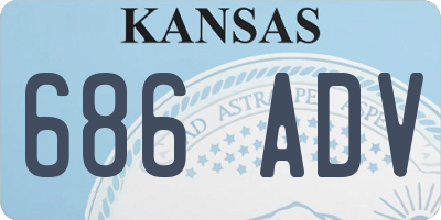 KS license plate 686ADV