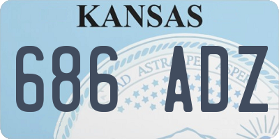 KS license plate 686ADZ