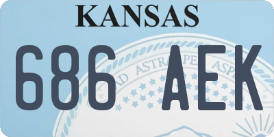 KS license plate 686AEK