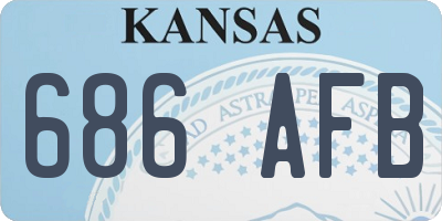 KS license plate 686AFB