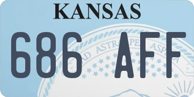 KS license plate 686AFF