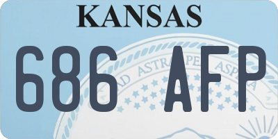 KS license plate 686AFP