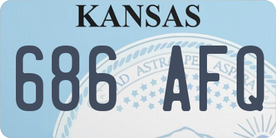 KS license plate 686AFQ