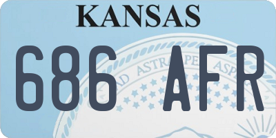 KS license plate 686AFR