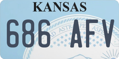 KS license plate 686AFV