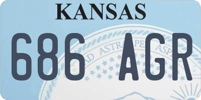 KS license plate 686AGR