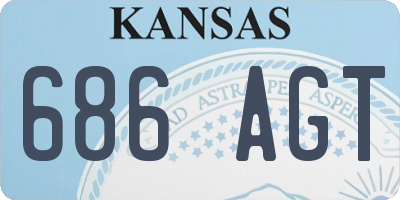 KS license plate 686AGT