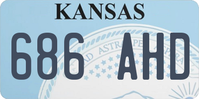 KS license plate 686AHD