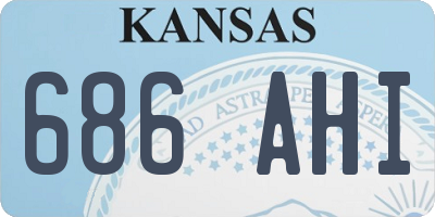 KS license plate 686AHI