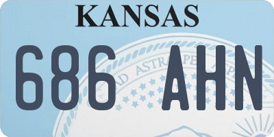 KS license plate 686AHN