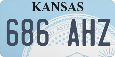 KS license plate 686AHZ