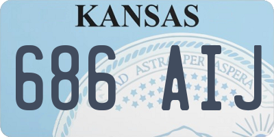KS license plate 686AIJ
