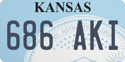 KS license plate 686AKI