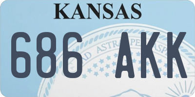 KS license plate 686AKK