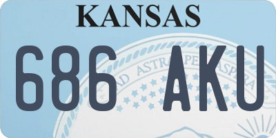 KS license plate 686AKU
