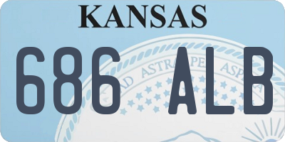 KS license plate 686ALB