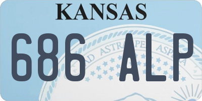 KS license plate 686ALP