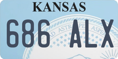 KS license plate 686ALX