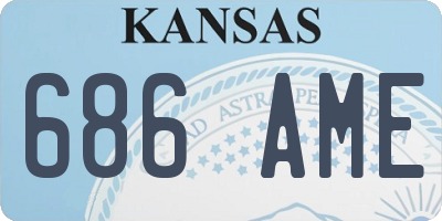 KS license plate 686AME