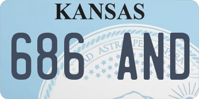 KS license plate 686AND