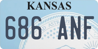 KS license plate 686ANF