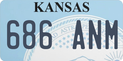 KS license plate 686ANM