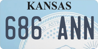 KS license plate 686ANN