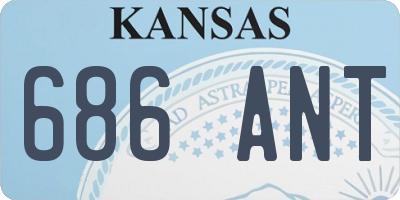KS license plate 686ANT