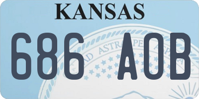 KS license plate 686AOB