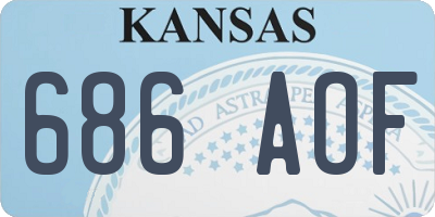 KS license plate 686AOF