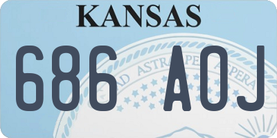 KS license plate 686AOJ