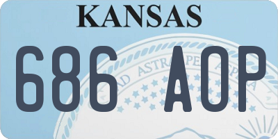 KS license plate 686AOP