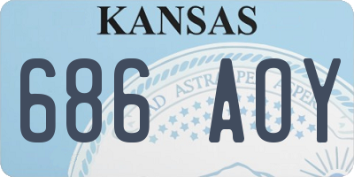KS license plate 686AOY