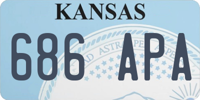 KS license plate 686APA