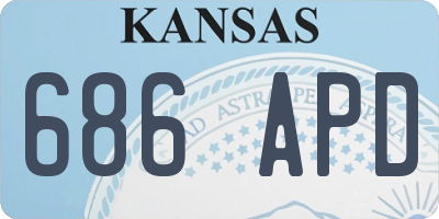 KS license plate 686APD