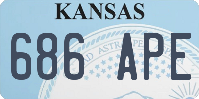 KS license plate 686APE