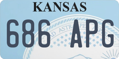 KS license plate 686APG