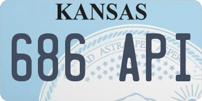 KS license plate 686API