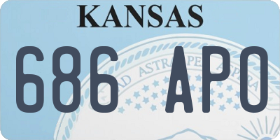 KS license plate 686APO